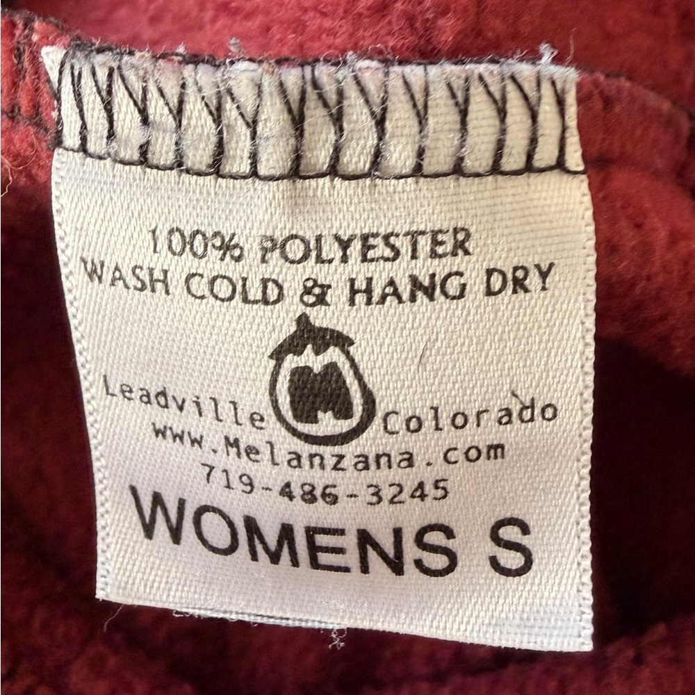 Melanzana Microgrid Dress, Maroon, Size S - Picture 4 of 4